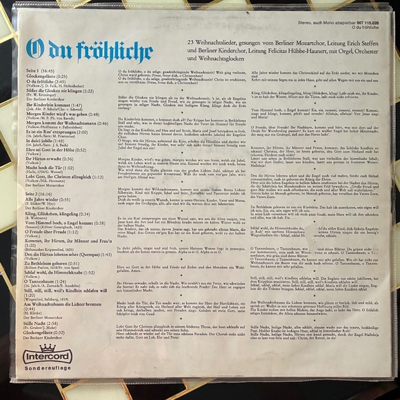 1976 Germany Christmas LP:  O Du Fröhliche - Picture 2 of 10